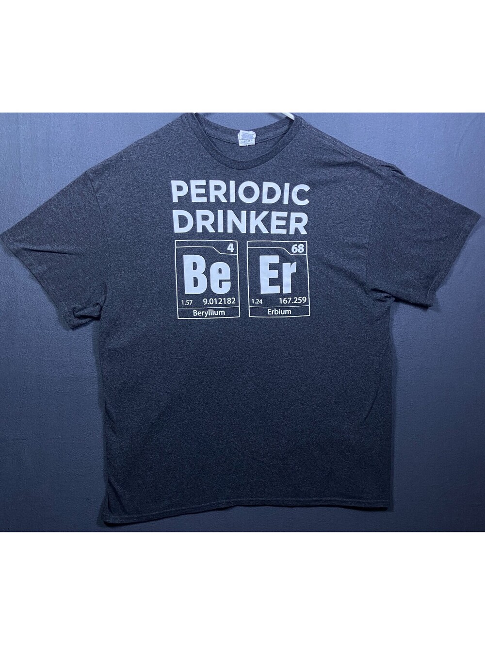 Men's Funny Chemistry St. Patrick's Day Periodic Table Drinker BEER T-Shirt 2XL